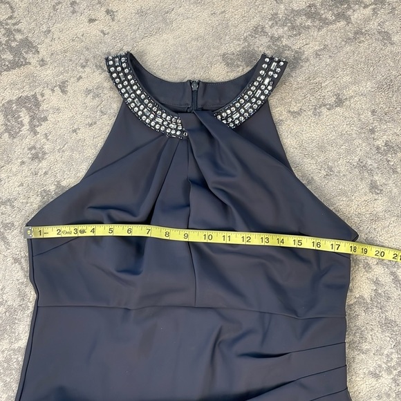 NWT Alex Evenings Sheath Compression Dress Embellished Halter Style Neckline 14 - Picture 11 of 16